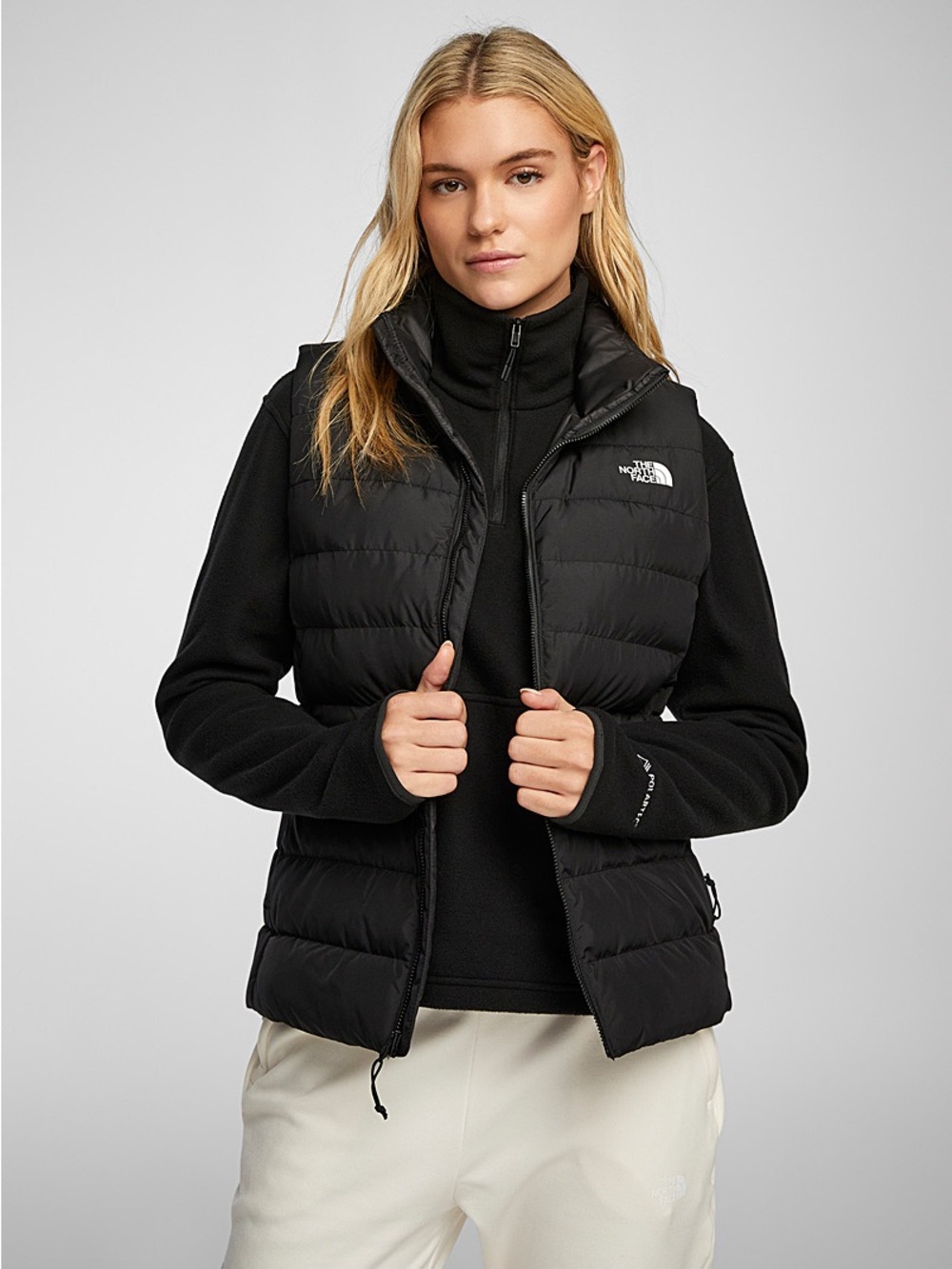 The North Face Black Quilted Down Vest for Women